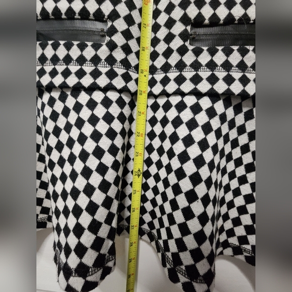 Zara Black And White Checkered Mini Dress Size M - Picture 4 of 9
